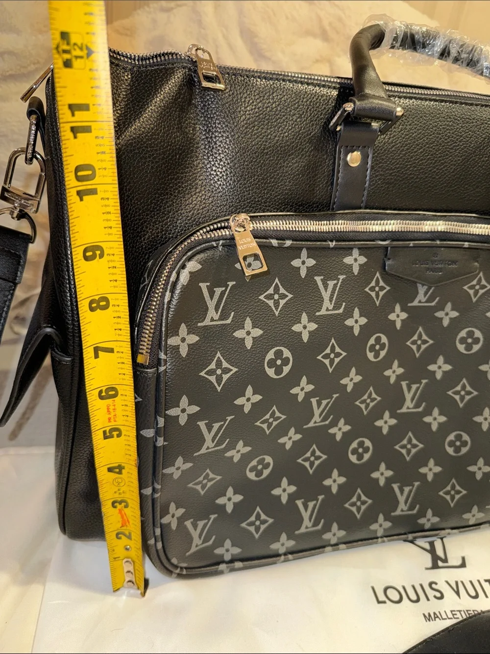 Louis Vuitton Black Monogram Canvas & Leather Travel Duffel